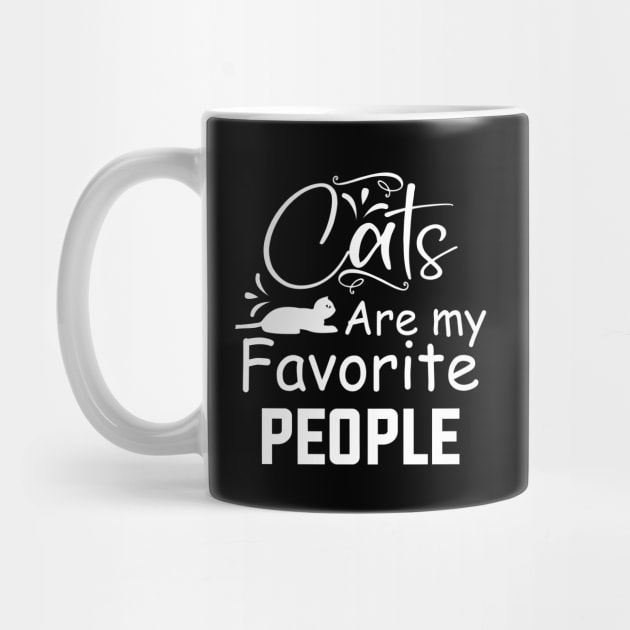 Cats are my favorite people / Funny by DragonTees